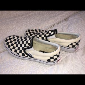 Black and white checkered vans